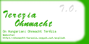terezia ohnmacht business card
